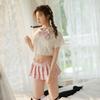 Sleeping Love Underwear Sexy Split Student Dress JK Top Plaid Pure Desire Pleated Skirt Suit Flirting