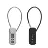 Portable Zinc Alloy 4 Digit Password Lock Wire Rope Anti-theft Backpack Zipper Lock Padlock Luggage Combination Lock Travel