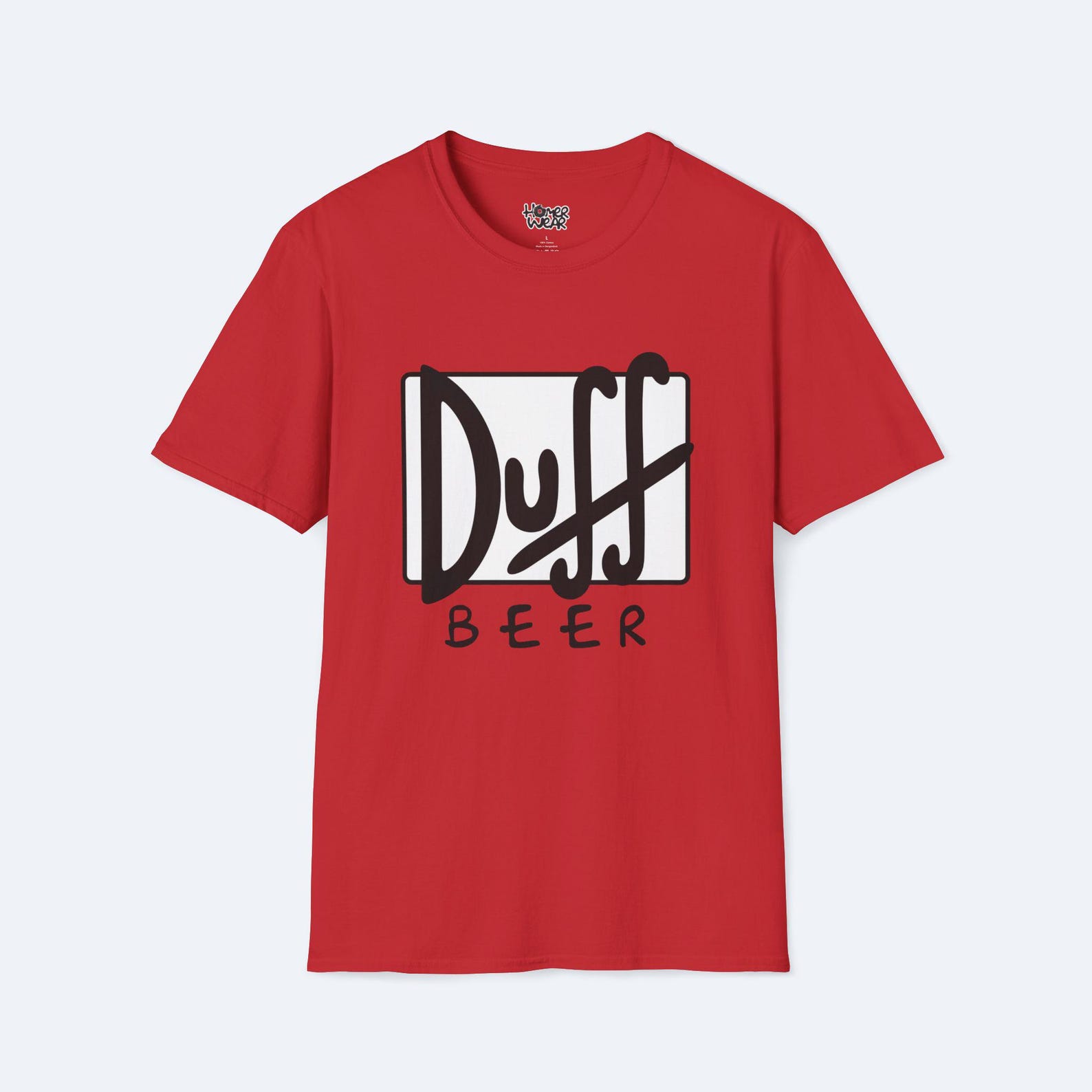 Duff Beer Tee - Simpsons TV Show Fan Shirt, Homer Simpson Beer Shirt, Retro Logo Graphic Tee, Pop Culture Gift XL