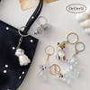 Cute Animal Companion Dog Puppy Transparent Capsule Keychain