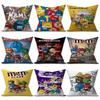 Classic M_M&M Chocolate Pillow Anime Pillow Sofa Bed Head Pillow Cover Cushion Cover 45X45 Cm Fashion