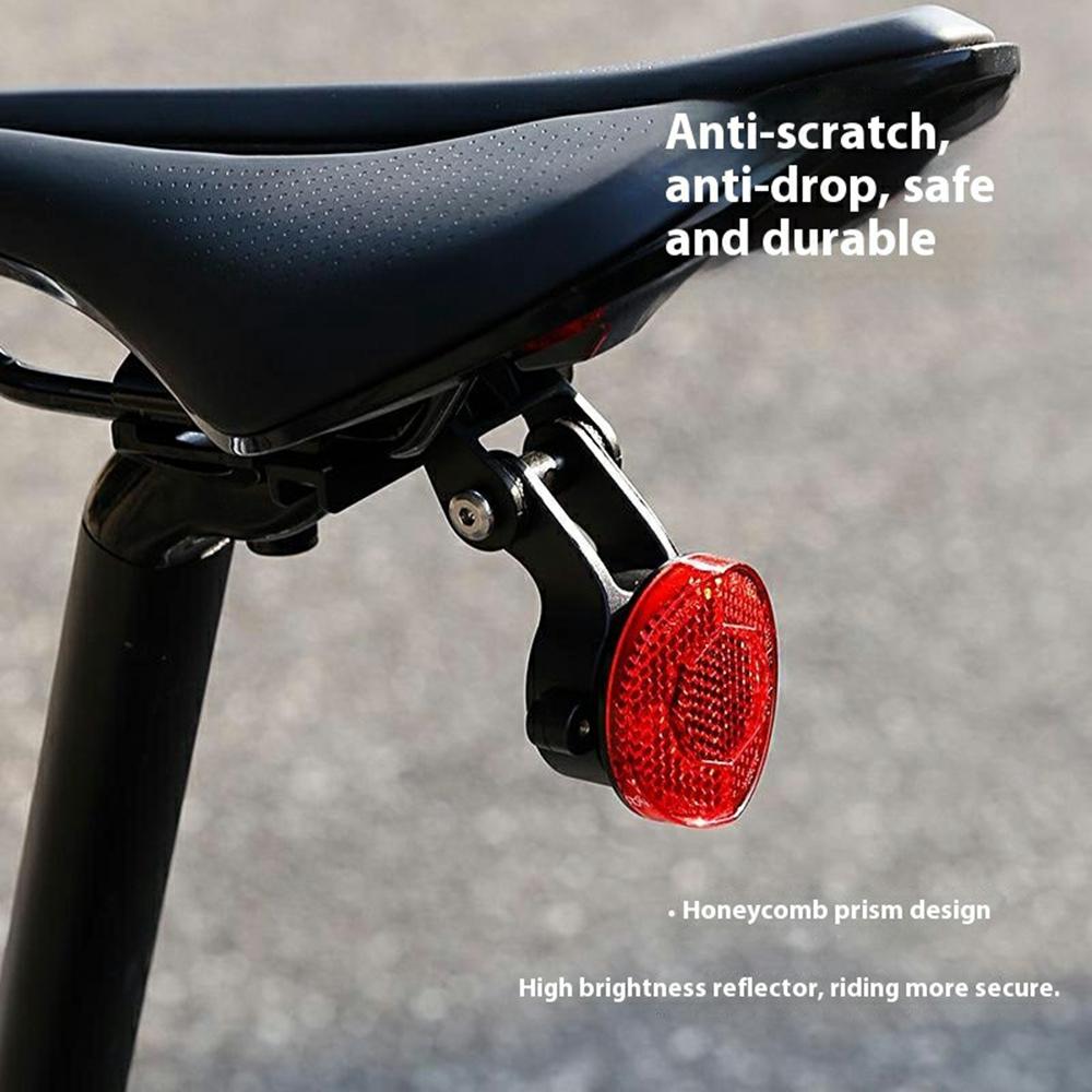 For AirTag Bicycle Tail Light Adjustable Angle Night Cycling Warning Lamp for Mountain Road Bike (Without Airtag)