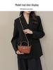 Longxiang Genuine Leather Mini Dumpling Bag with Wide Strap and No-Punch Buckle