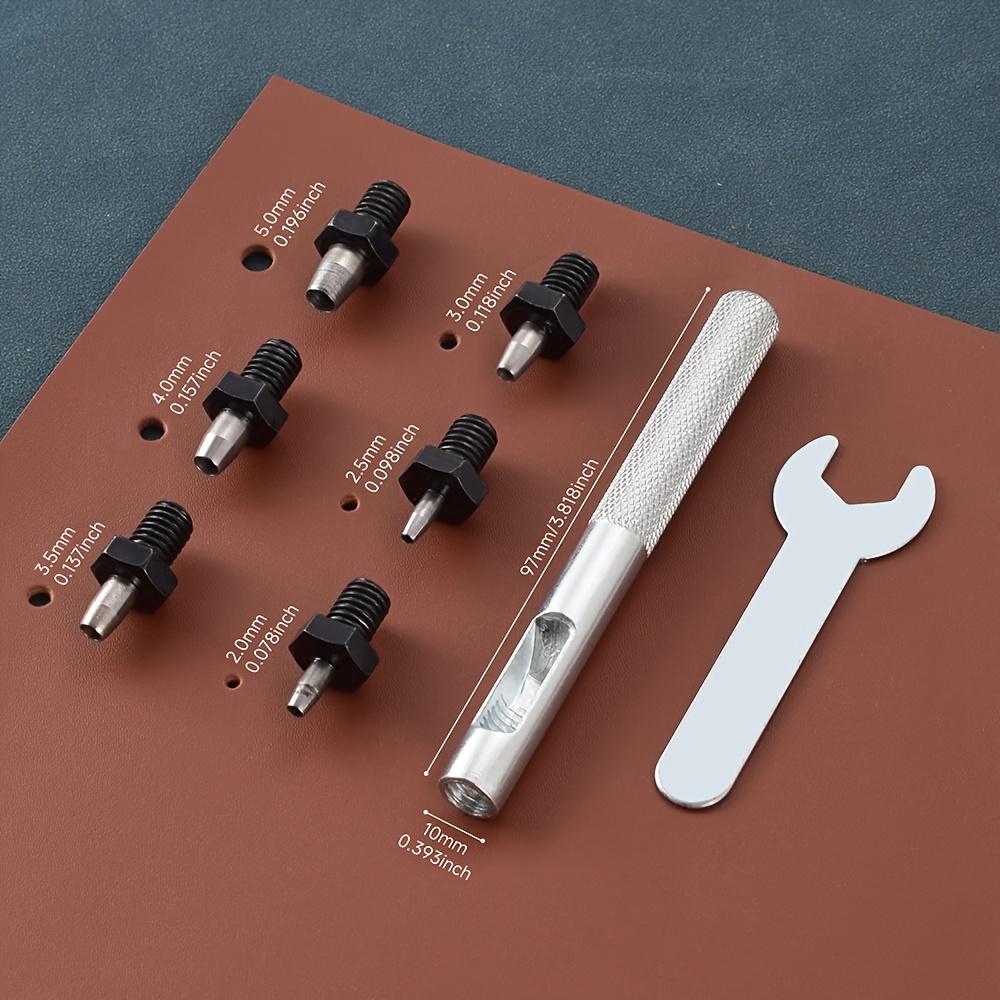 

Набор пробойников по коже, 8 шт. Ручной стальной инструмент для пробивания круглых отверстий для толстой кожи, ремней, ремешков - аксессуар для рукоделия 8PCS/SET