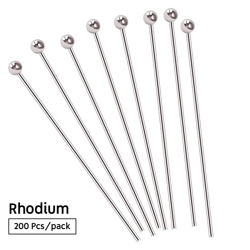 200pcs/lot 20 25mm Copper Ball Head Pins Handmade For DIY Jewelry Making Findings Supplies Accessories 7 Colors