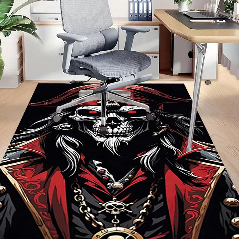 1pc Skull Pirate Carpet, Office Rug Outdoor Mat Home Decor Area Carpet Festival