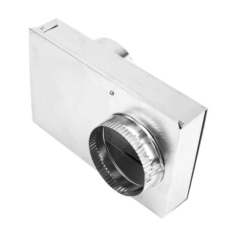 Adjustable Dryer Vent Periscope Space Saving Laundry Room Solution with 2 Clamps Foil Tape Stainless Steel Texture