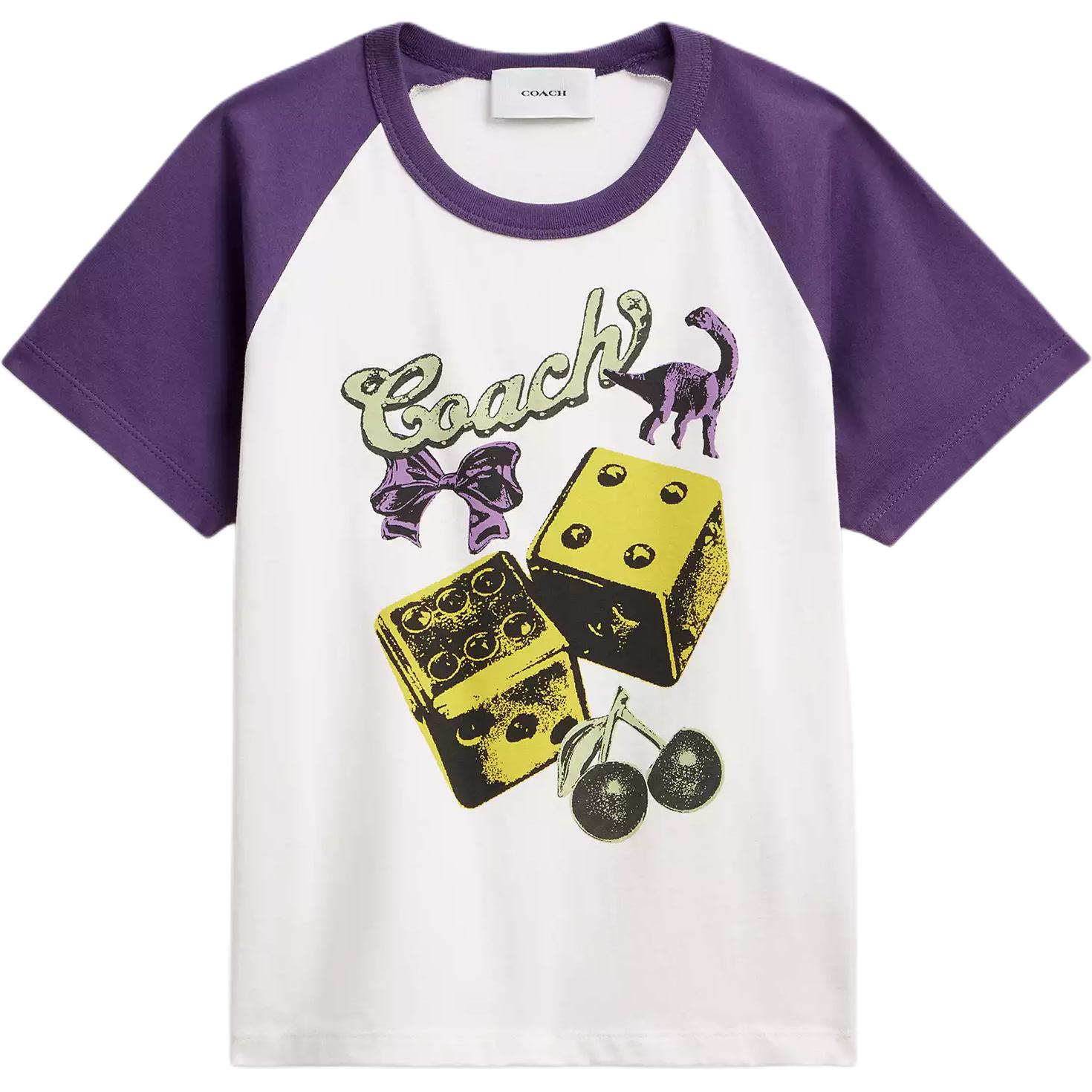 Coach Cotton Printed Round Neck Short Sleeve T-Shirt Women tops CDT40-YSY S