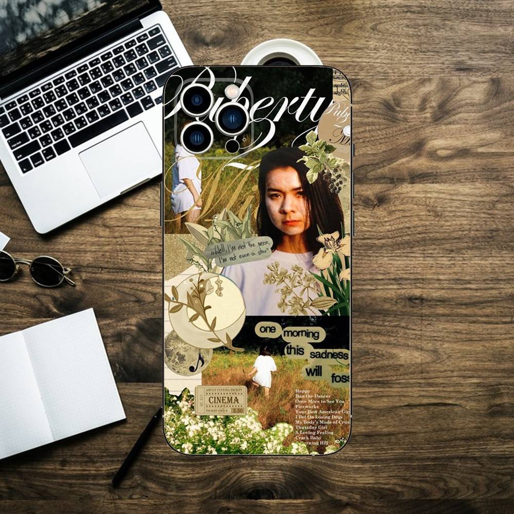 M-Mitski Singer Phone Case For iPhone 16,15,14,13,12,11,XS,XR,X,8,7,Pro,Max,Plus,mini Silicone Black Cover