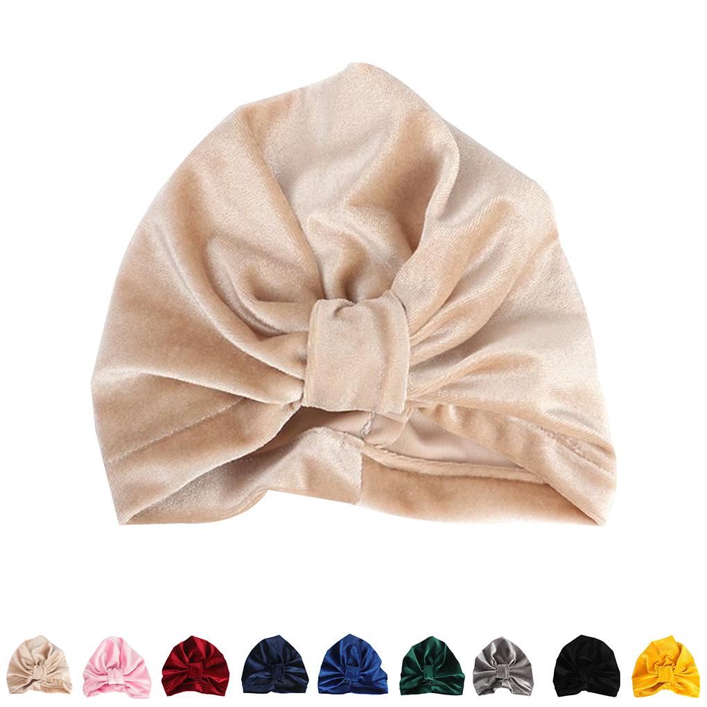 Baby Girls Turban Knot Head Wrap Cute Kids Rabbit Ear Hat Bunny Ear Velvet Cap