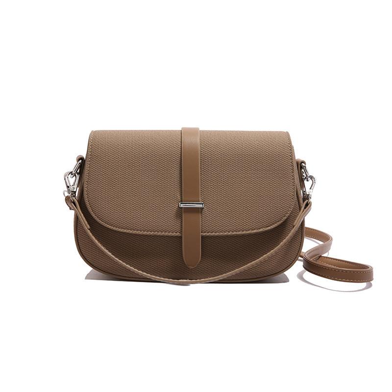 IELGY Korean Version Fashion Saddle Bag Retro Simple Handbag