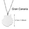 Spanien Kanarische Inseln Teneriffa/Gran Canaria/Fuerteventura/La Palma/Lanzarote Kartenanhänger Halsketten Damen Mädchen Schmuck #120121