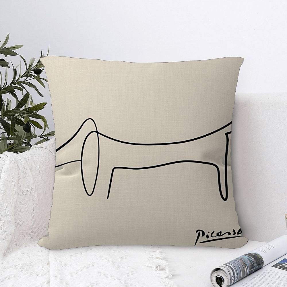 Abstract Vintage Minimalist Face Body Pillow Cushion Cover Pillowcase Living Room Sofa Home Decor Customized