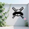 1pc Dynamic Baseball Bat Swing Metal Wall Art, Weatherproof Iron Statue for Garage Backyard Fence Indoor Outdoor Gift for Sports Fan Room Decor