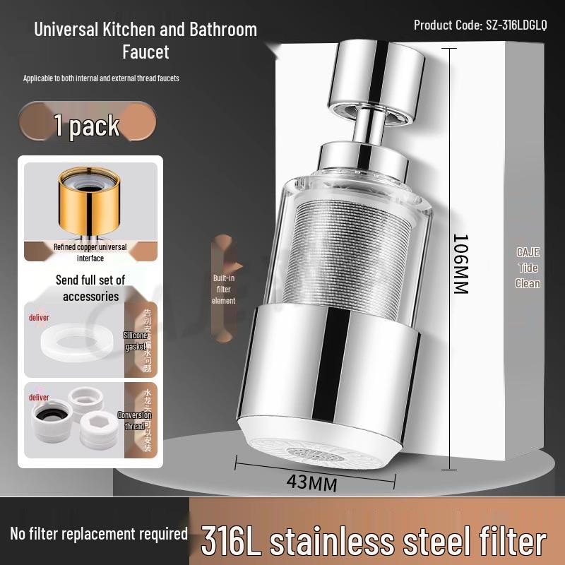 Universal Splash-Proof Kitchen Faucet Filter