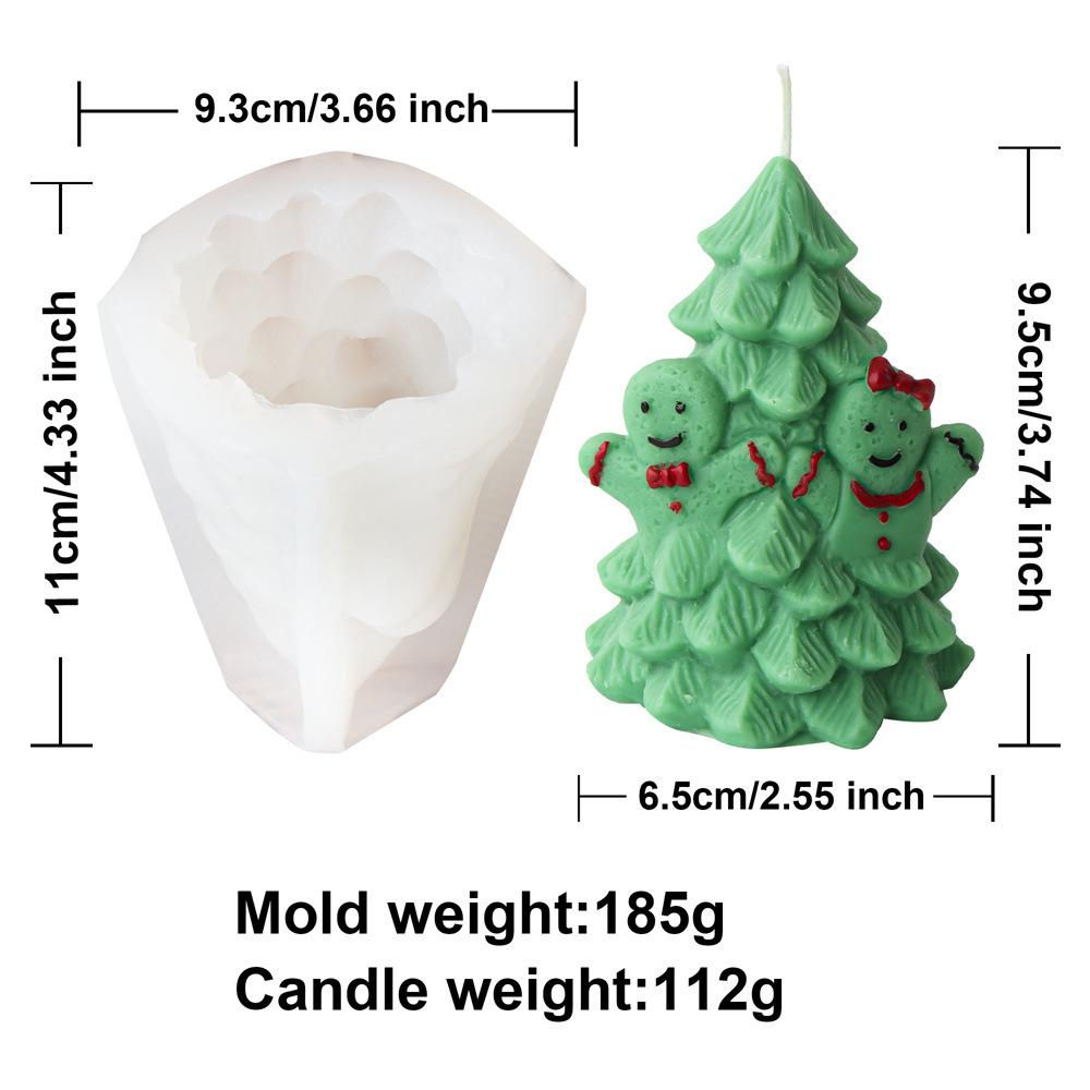 Santa Claus Christmas Tree Candle Silicone Mold Snowman Christmas Tree Candle Mold House Tree Candle Mold Christmas Decor Gift