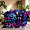 Custom Name Personalized Jinx League of Legends Print Blanket, Home Decor, Bedroom, Sofa, Camping, Couch, Gifts for Birthday Christmas