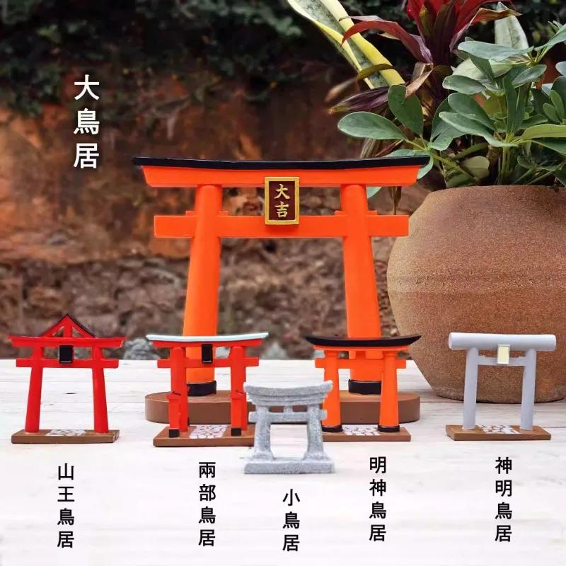 Japanese Multi-sizes Torii Gate Aquarium Decor Miniature Ornament Garden Shrine Shinto Landscape Micro Decoration Simulation