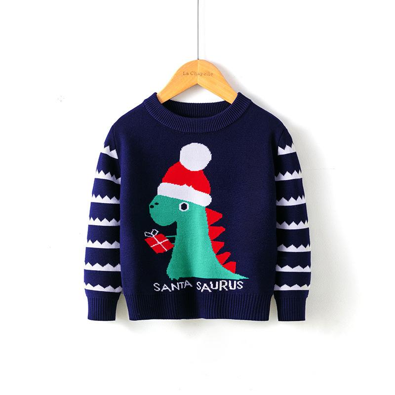 New Christmas Reindeer Sweaters for Children, Autumn and Winter Knitted Sweaters for Boys, Girls and Babies