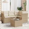 VidaXL Garden Lounge Set with Cushions 5 Pcs Beige Braided Resin 3217588