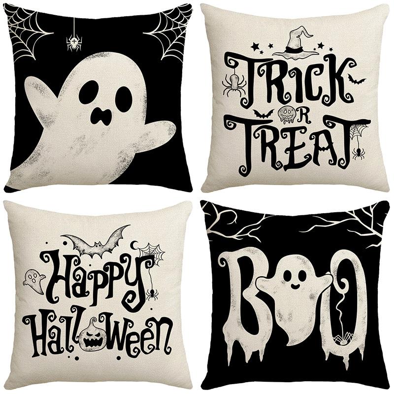 New Holiday Decoration Home Party Sofa Cushion Cover Pumpkin Ghost Cushion Pillow Cover Halloween Decoration