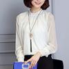 Autumn Rayon Chiffon Mesh Ribbon Long-sleeved Shirt