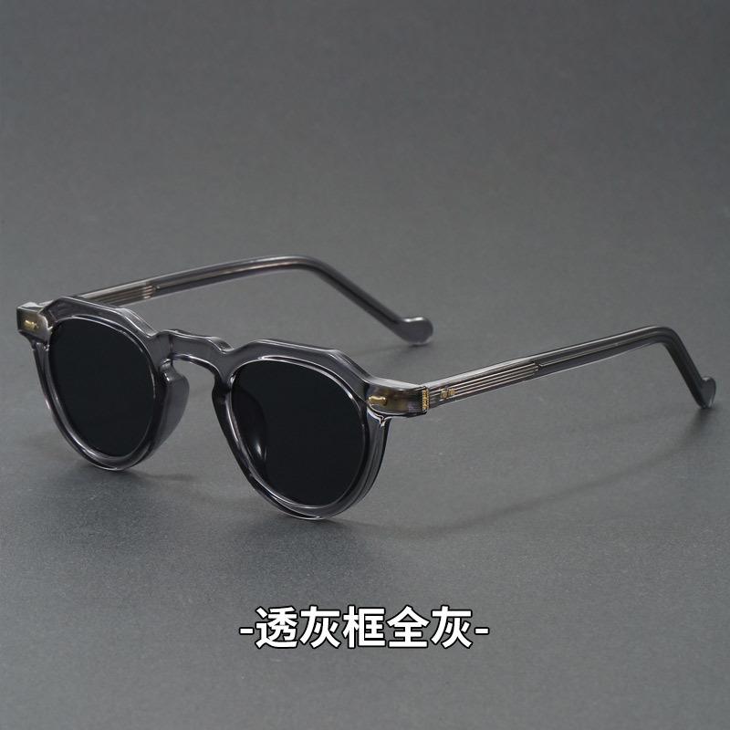 Vintage Round Frame Sunglasses Women Men UV400 Sturdy New Trends for Men Sunscreen Sunglasses Women Punk Propionic Fake Glasses