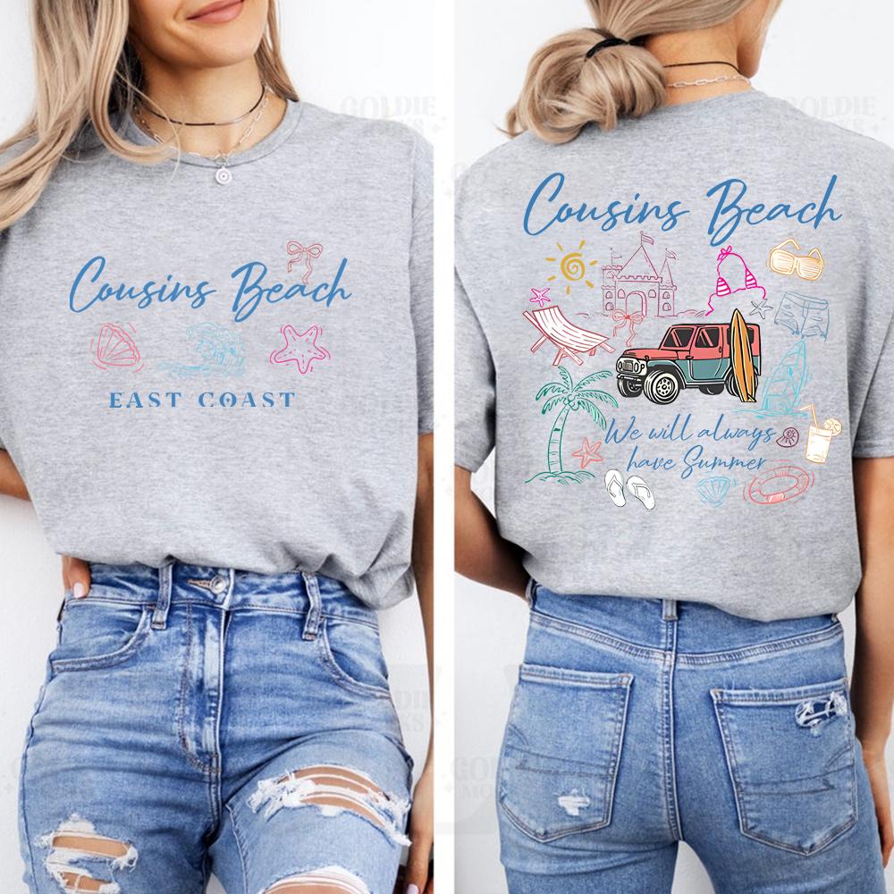 Cousins Beach Shirt TSITP  Tv ShowThe Summer Turned Pretty 2 Sides TShirt Team Conrad Belly Jeremiah Tees Retro Y2k 90s Tops