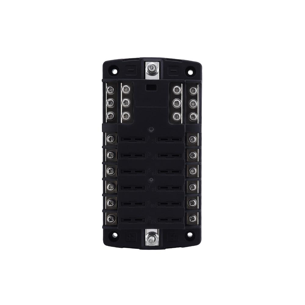 12 Way Circuit Blade Fuse Box Holder Block 100A 32V For Car Truck RV Boat Marine