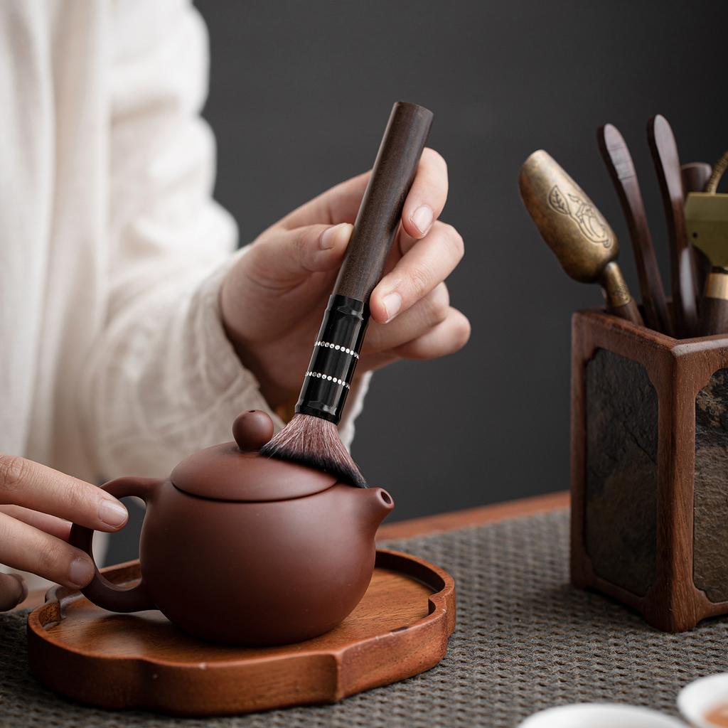 High-end Accessible Luxury Tea Ceremony Six Gentlemen Suit Walnut Rock House Tea Making Tools Supplies Tea Table Accessories