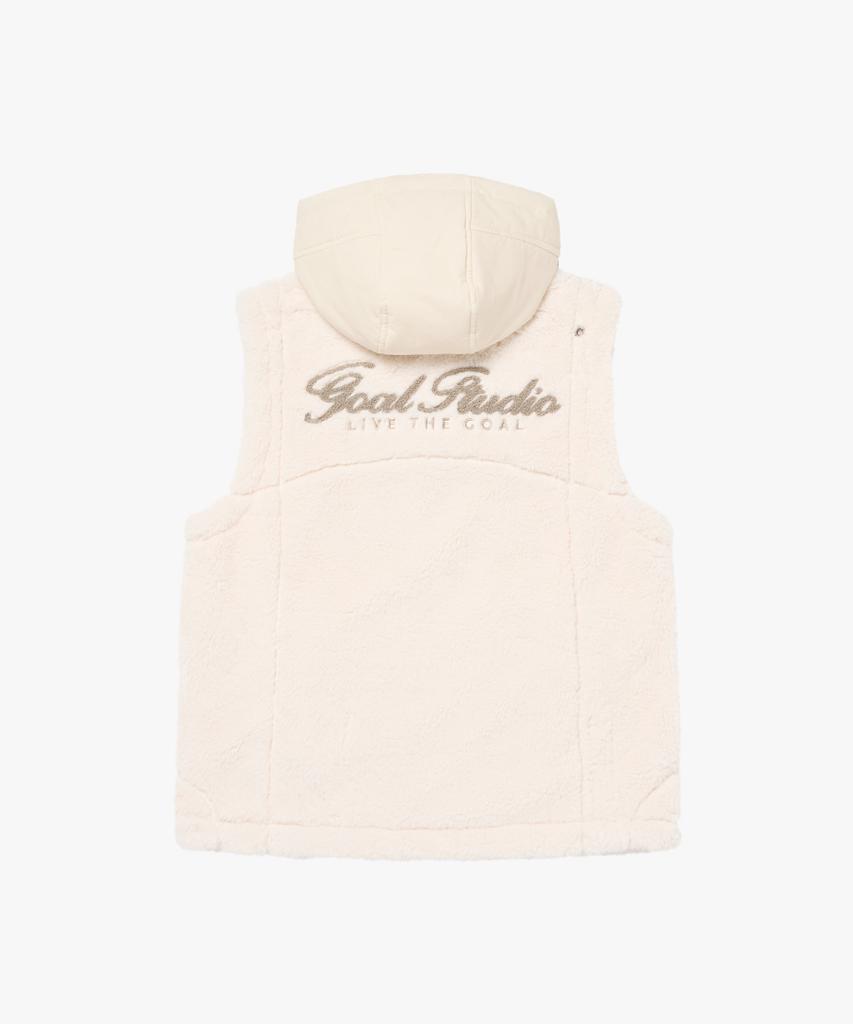 Goalstudio Stadium Stitch Fleece Vest-Cream