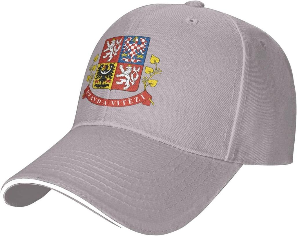 Czech Republic Coat Of Arms Baseball Cap Polyester Sun Protection Casual Adjustable Baseball Hat Unisex