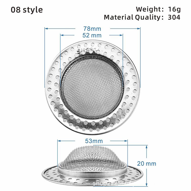 1PCS Filter kuchynského drezu Sieťka z nehrdzavejúcej ocele Sitko na drez Filter Sitko na drez do kúpeľne Odtokový otvor Sitko na filter Sitko na odpad