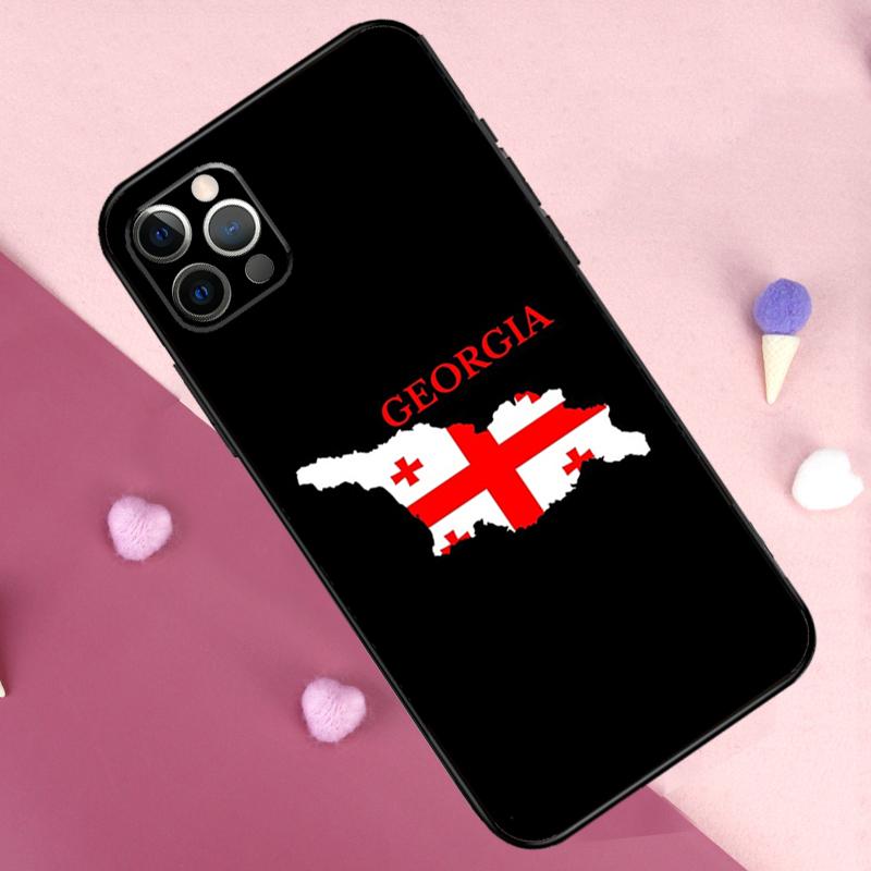 Georgia Flag Phone Case For iPhone 17 Pro Max 17 Air 11 14 15 16 Pro Max Plus 12 13 Mini 16e Back Cover