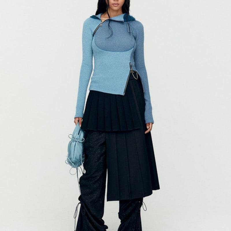 

ADSB ANDERSSON BELL (ESSENTIAL) TIGHT RIBBED COMBINATION HOODIE atb1195w(BLUE) XS