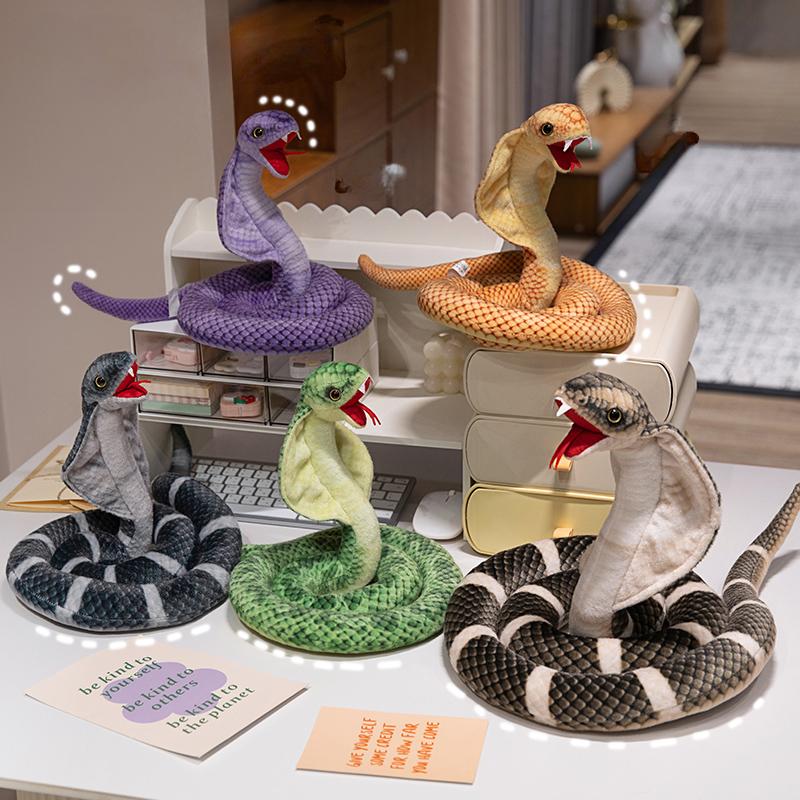 Simulierte Cobra Plüsch Spielzeug Lange Ausgestopfte Schlange Plushie Kissen Sofa Stuhl Dekorieren Requisiten Mädchen Jungen Geschenk