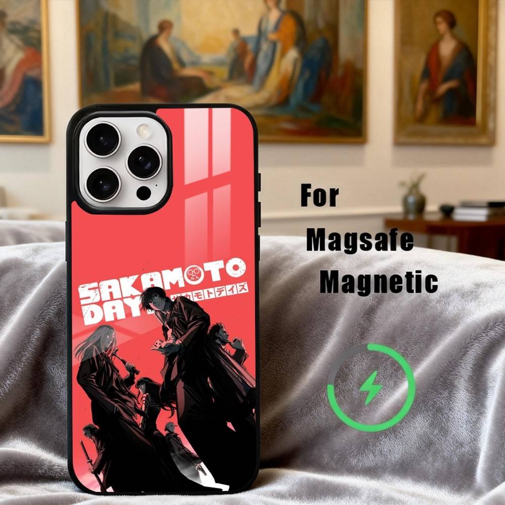 Anime S-Sakamoto-O D-Days Phone Case For iPhone17,16,15,14,13,12,11 Plus,For Magnetic Wireless Charge Cover