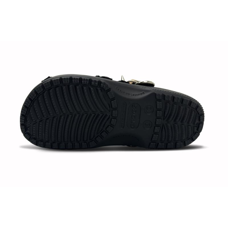 Crocs Klassischer Clog EVA Punk Dorn Minimalistisch Mode Vielseitig Lochschuhe Unisex Schwarz