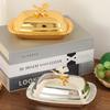 Fruit Tray, Alloy Cake With lid Plate, Golden Retro Snack Disc,Nuts Organizer Living Room Festival Desktop Wedding Decoration