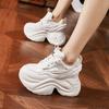 Daddy Shoes Women's 2025 Spring New Inner Height Increase Women's Shoes Platform Muffin Shoes Versatile Breathable Sports and Leisure Shoes