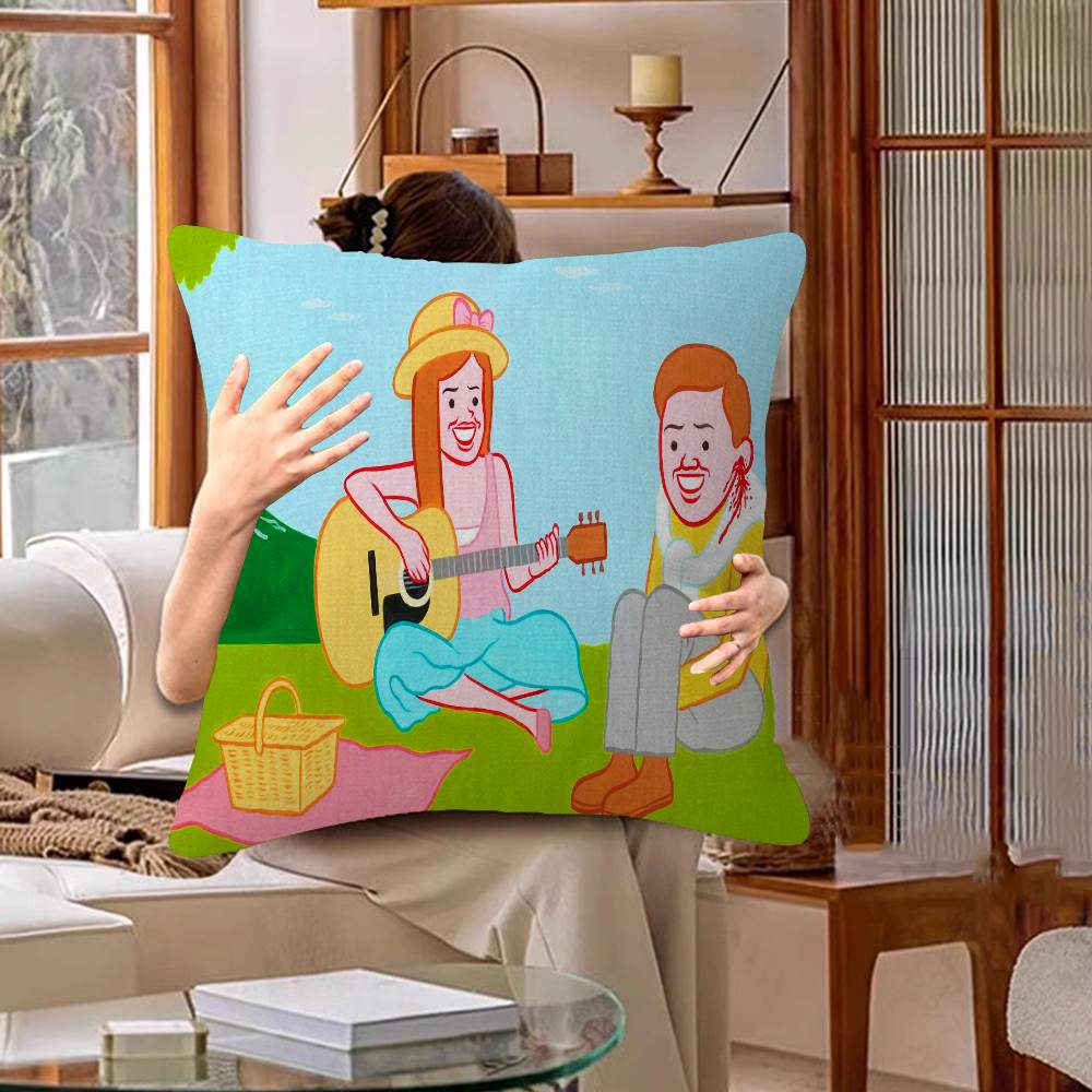 Abstract Funny Joan Cornella Cushion Cover Inches Farmhouse Decor Home Throw Pillow Covers For Couch Decorations