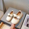 New Sweet Girls Leather Shoes Spring Autumn Solid Color Daily Day Little Girl School Shoe Kids Princess Shoes Soft Bottom G09073