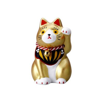 Handwerkerhaus Volksglück Gold Kleiner Maneki-neko (Glückliche Katze) - Basteln, Charme, (Vermögen),