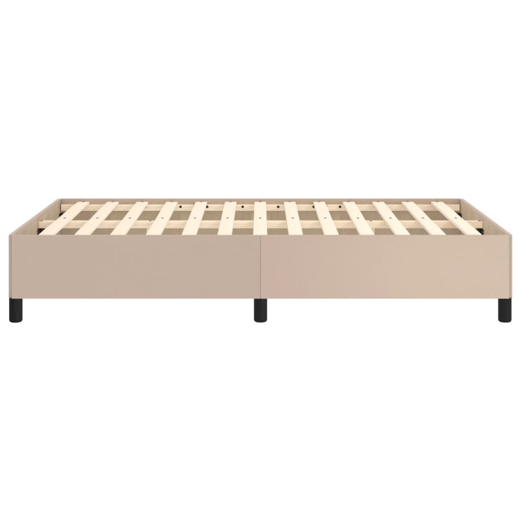 Bed Frame without Mattress Cappuccino Brown 120x190 cm Faux Leather