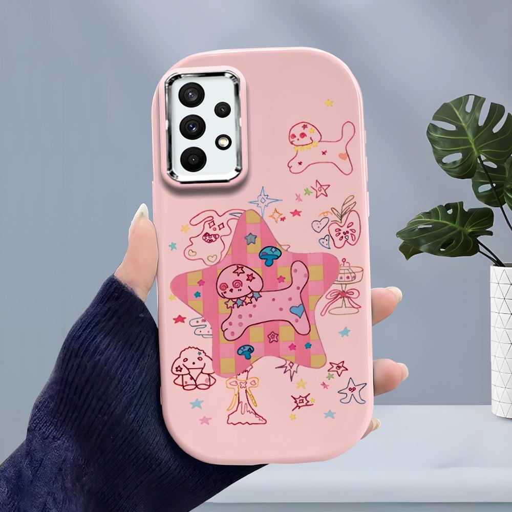 Cartoon Puppy Liquid Silicone Phone Case for Samsung Galaxy S24 S23 S20 FE Plus Ultra Note 20 10 A51 A52 A54 A73 Shockproof Soft Cover Casing