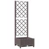 Vidaxl Gartentopf mit Gitter, Braun, 40X40X121,5 Cm, PP