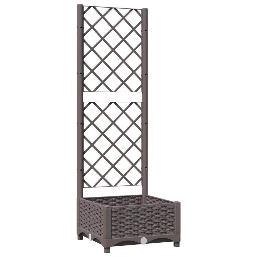 Vidaxl Gartentopf mit Gitter, Braun, 40X40X121,5 Cm, PP