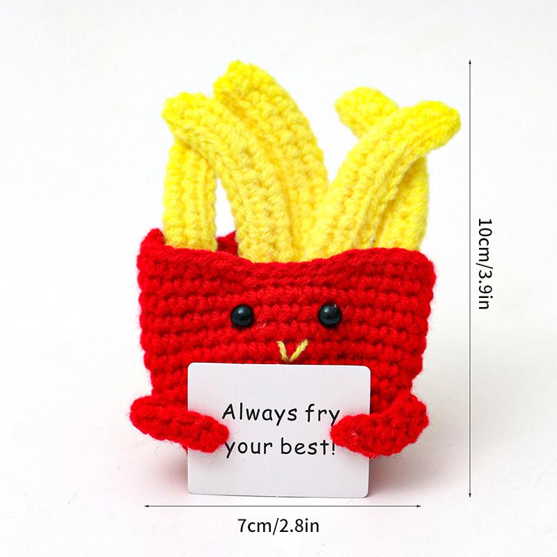 Crochet Doll Finished Crochet Animals Fruit Ornament Cartoon Hand Woven Octopus Frog Ornament Cute Room Decor Desk Decorations