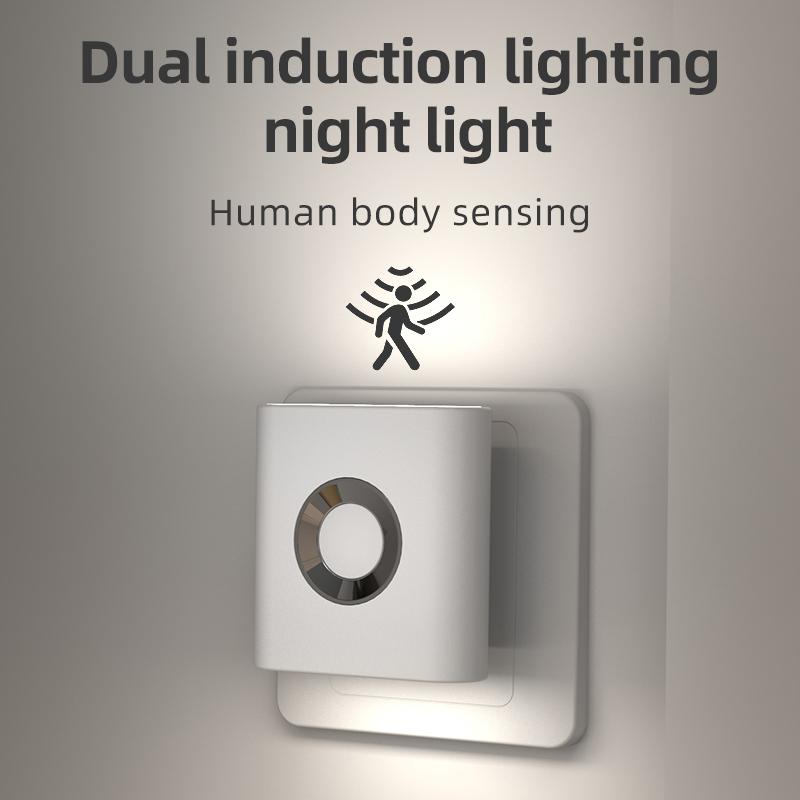Motion Sensor Light LED Type C Rechargeable Wireless Night Light For Bedroom Staircase Hallway Indoor Lighting Closet Light
