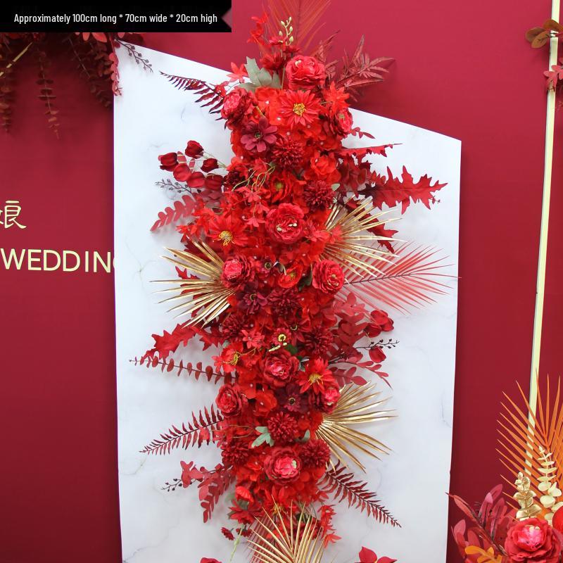 Blumen Kunstseide Blumenstreifen Set: Lange Hängegang-Anordnung & Hochzeitsaal-Dekor